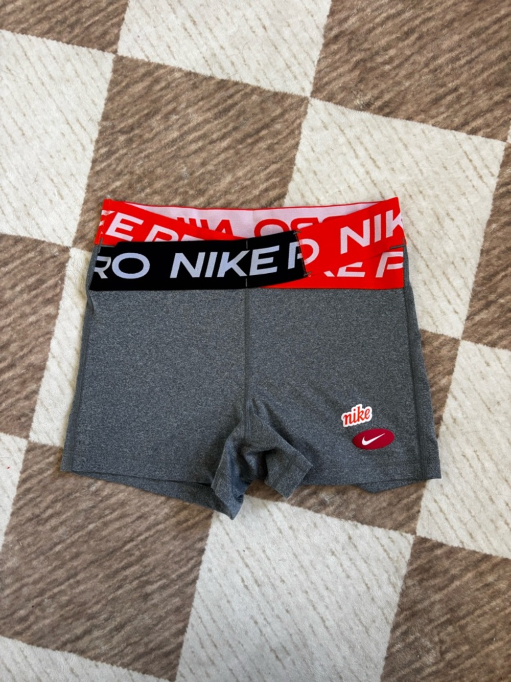 Nike Pro Grey Twist Spandex Shorts